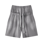 Casual Drawstring Double Waistband Shorts