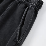 Streetwear Distressed Curved Panel Straight-Leg Pants