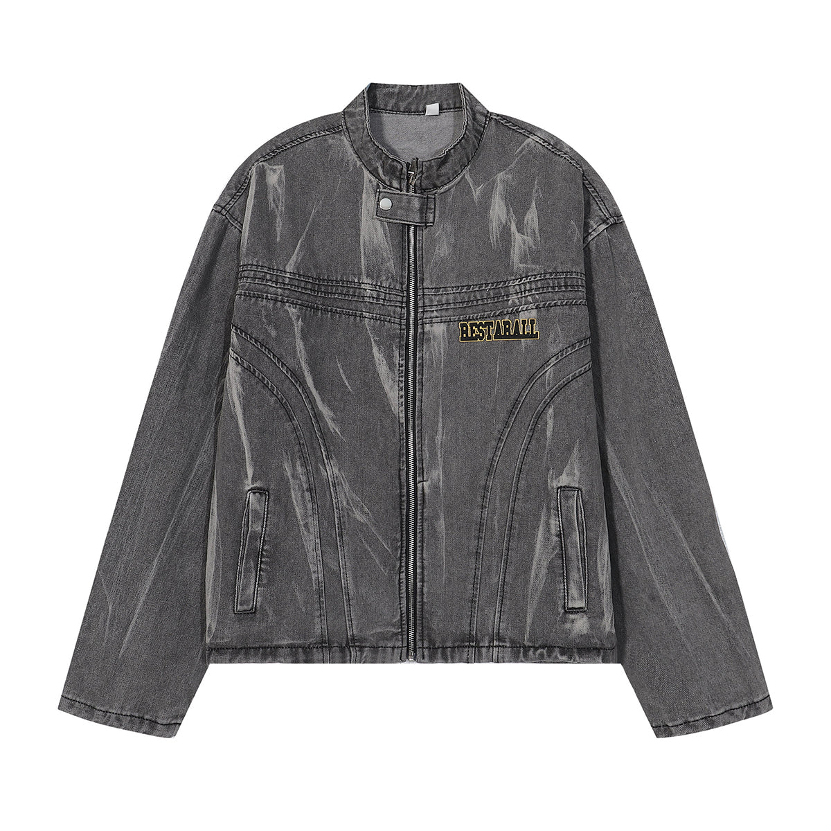 Streetwear Vintage Wash Denim Jacket