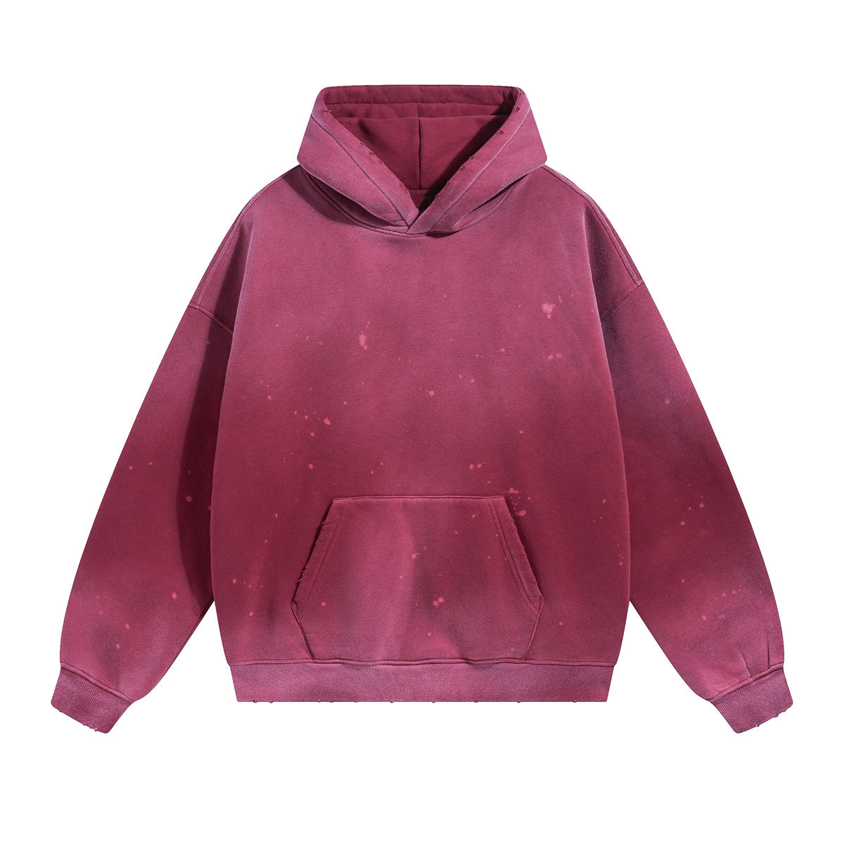 Destroyed Oversized Acid Wash Bleach Splatter Hoodie