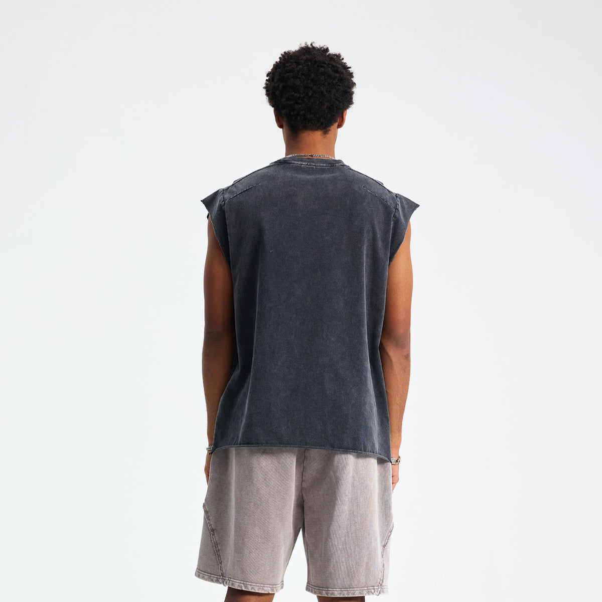 Streetwear Vintage Raw-Edge Graphic Tank Top