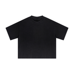 Reverse Fry Washed Vintage Casual Cotton Tee