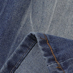 Vintage Washed Distressed Faded Denim Shorts