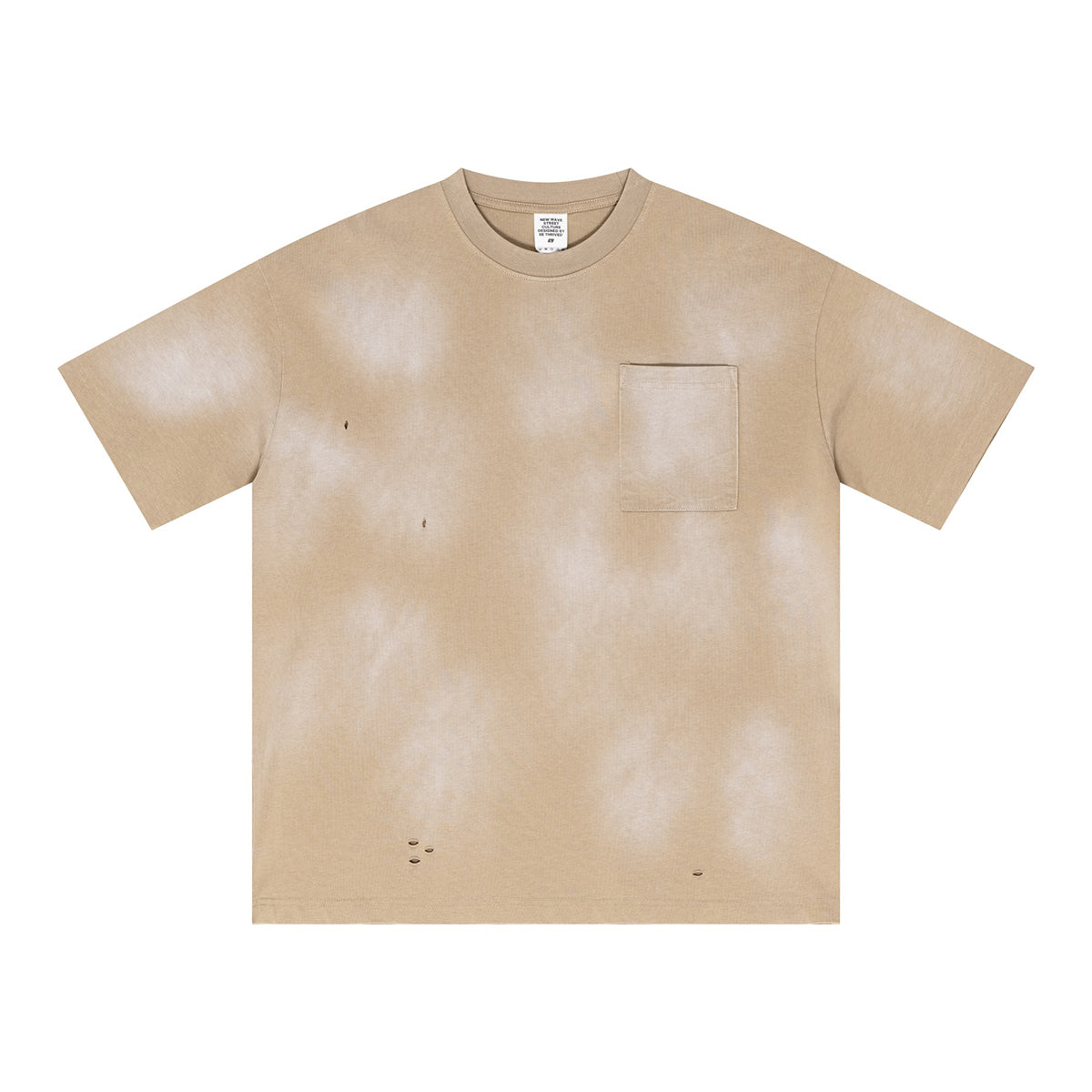 Acid Washed Distressed Pocket T Shirt 285gsm