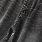 Washed Black Loose-Straight Jeans