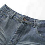 Wrinkle Wash Retro Ripped Baggy Jeans