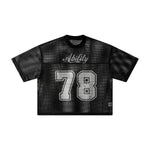 Retro Football Mesh Cropped Athletic Jersey 78