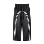 Arc Stripe Thick Baggy Sweatpants-INNBLAC Fashion Apparel