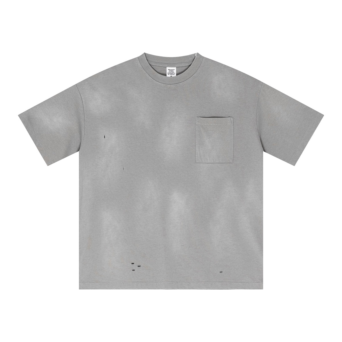 Acid Washed Distressed Pocket T Shirt 285gsm