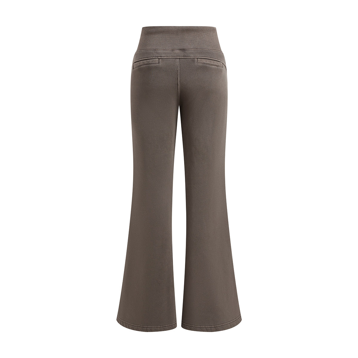 Low-Rise Washed Fleece Flare Sweatpants