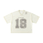 Retro Mesh Cropped Football Jersey Number 18
