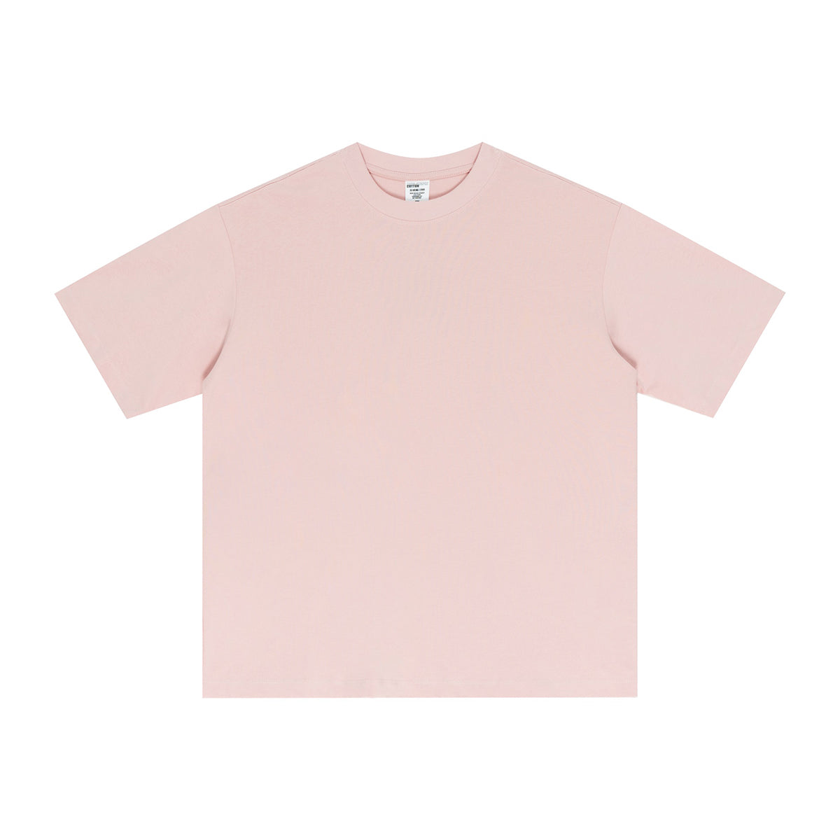 Solid Color Crew Neck Cotton T Shirt 255gsm