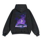 Killer Cat Y2K Double Slider Zip Hoodie-INNBLAC Fashion Apparel