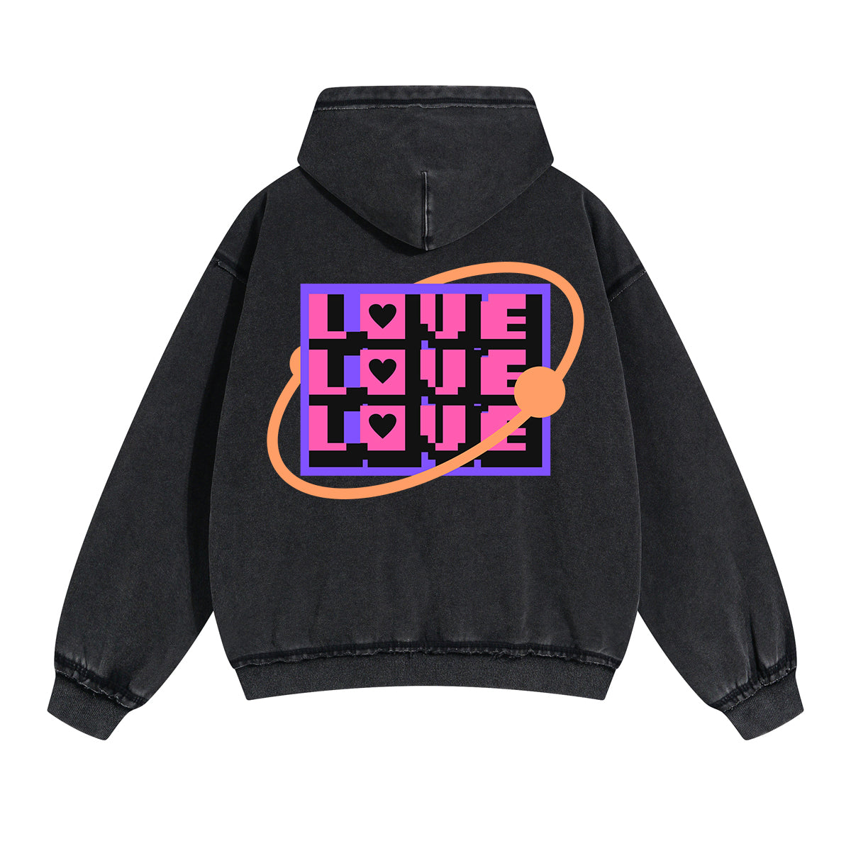 Love Love Love Y2K Valentines Double Slider Zip Hoodie-INNBLAC Fashion Apparel