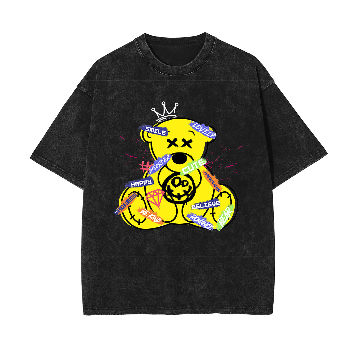 Teddy Bear Urban Streetwear Illustration Tee-INNBLAC Fashion Apparel