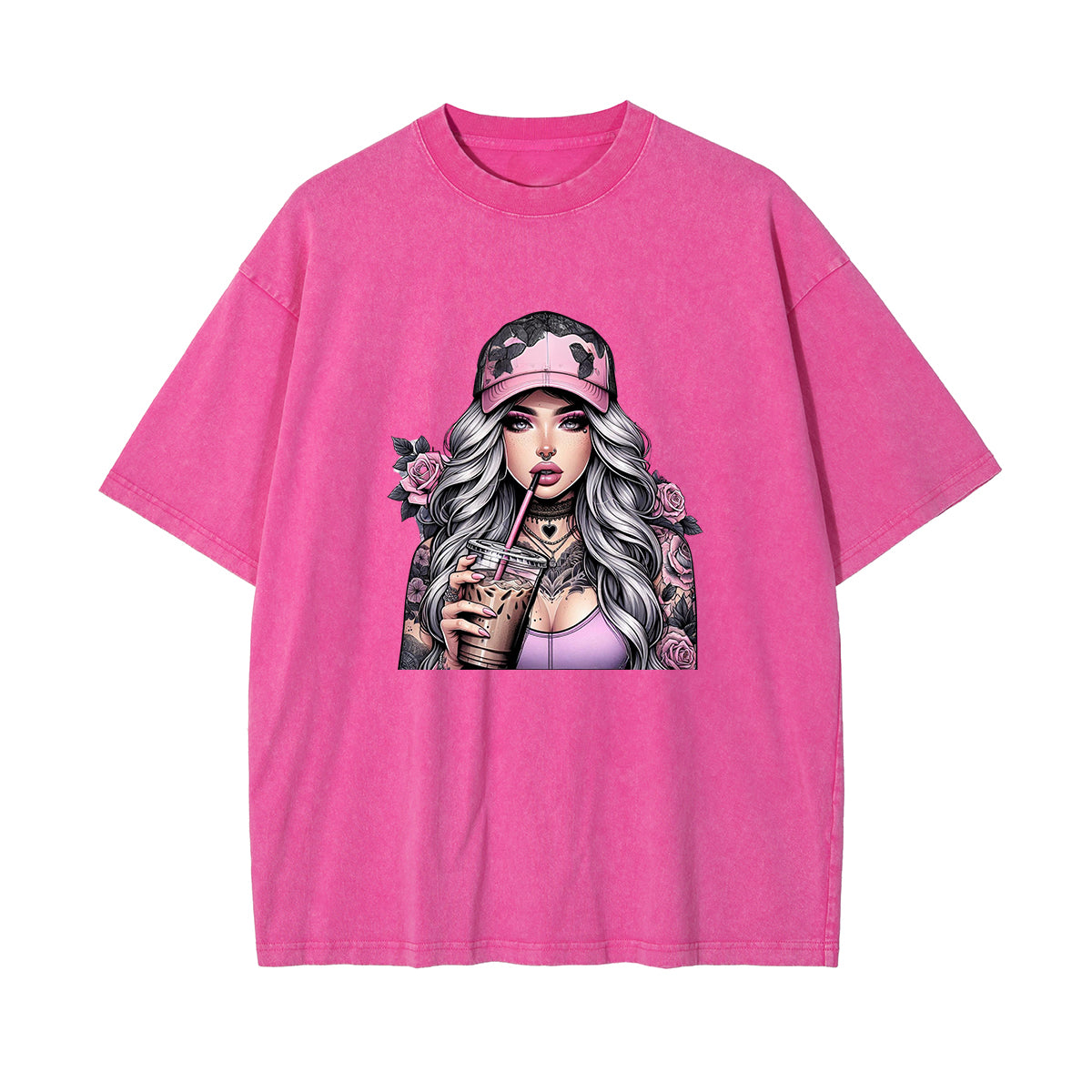 Tattoo Girl Animes Graphic T Shirt-INNBLAC Fashion Apparel