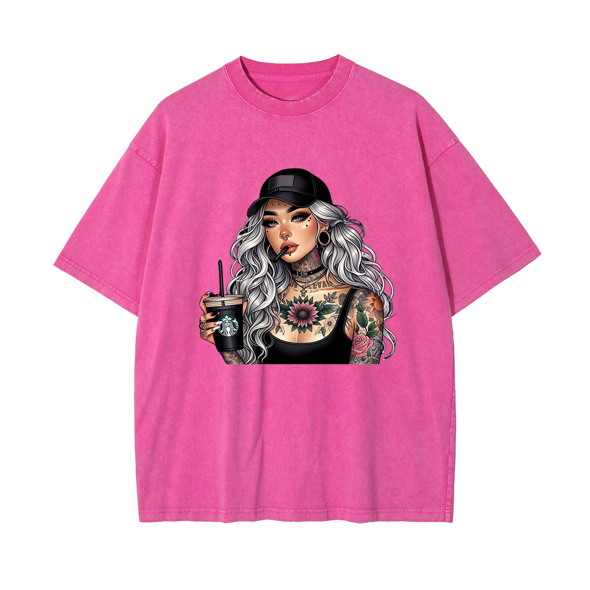 Tattoo Girl Animes Graphic T Shirt-INNBLAC Fashion Apparel